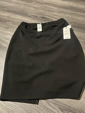 Express Black Elastic-Waist Pencil Skirt